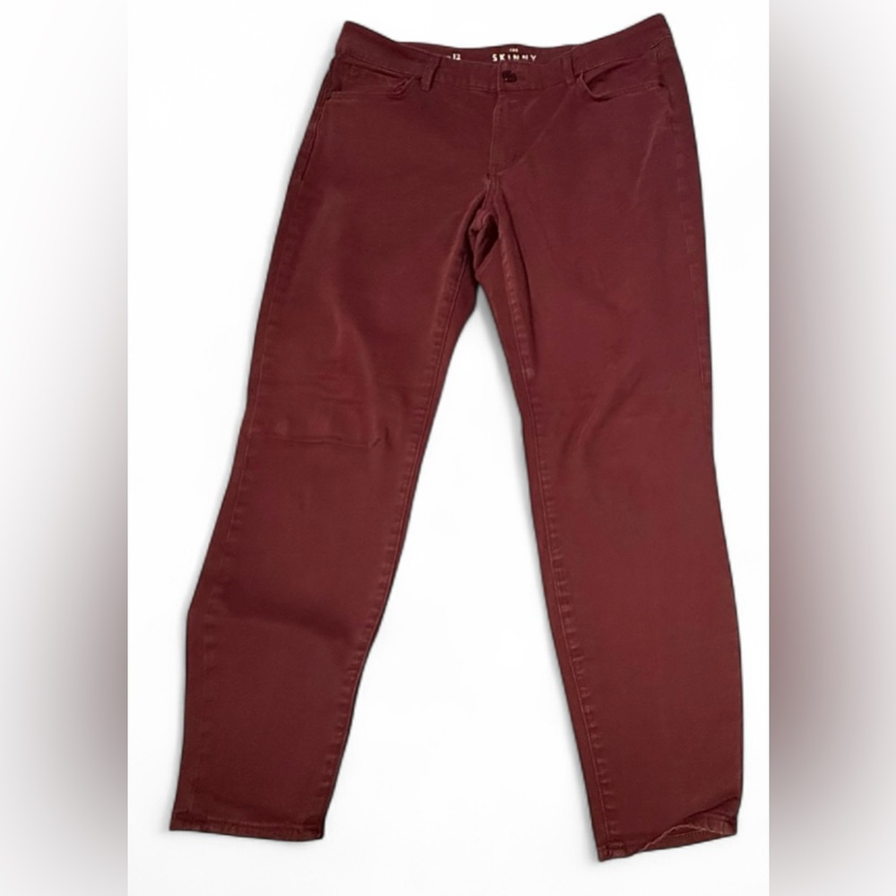 White House Black Market Burgundy Skinny Jeans